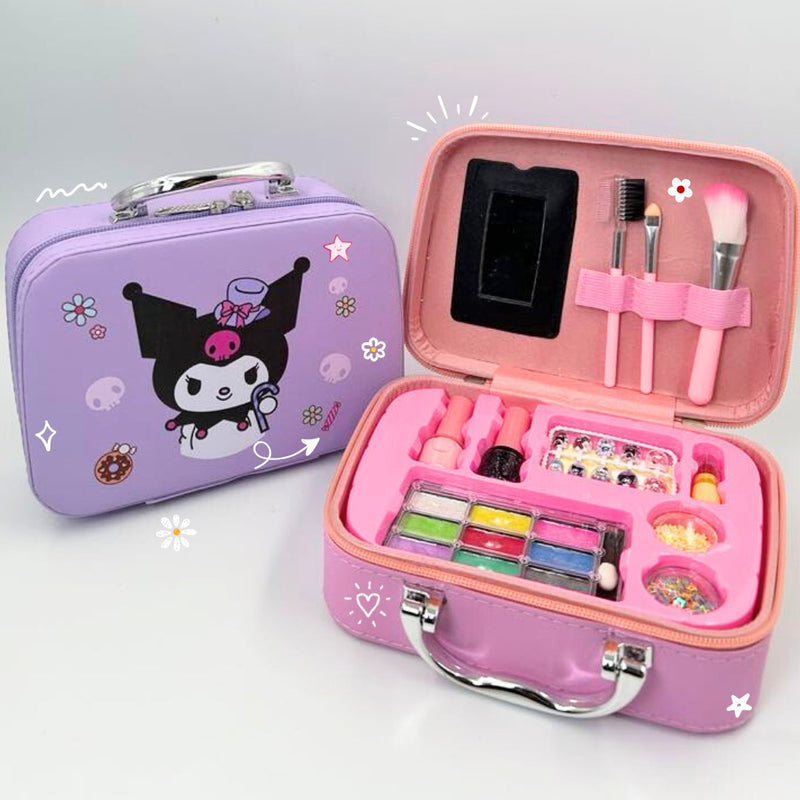 Beauty Cosmetic Makeup Kit Toy - Kids Safe Pretend Play Set