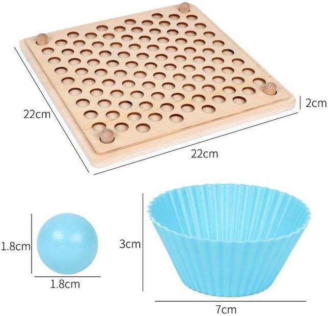 Wooden Montessori Bead Holder