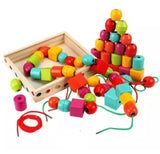 Geometric Shape Wooden Lacing Beads