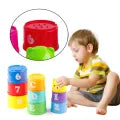 Colorful Stacking Cups with Numbers and Fruit Names with Picture