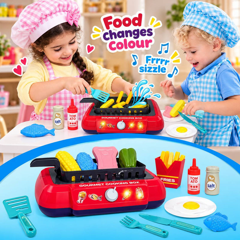 DIY Magic Food Cooking Set – Color-Changing, Bubble-Grill Fun!