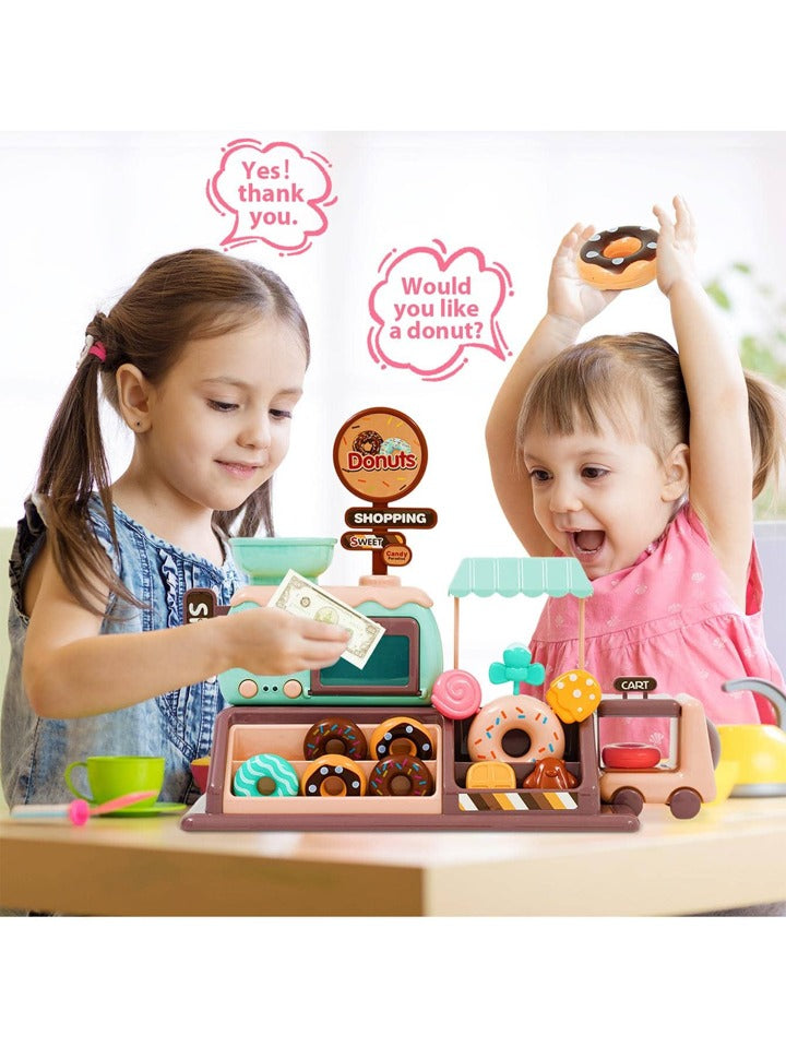 Pretend Play Donut Shop Playset with Lights and Music