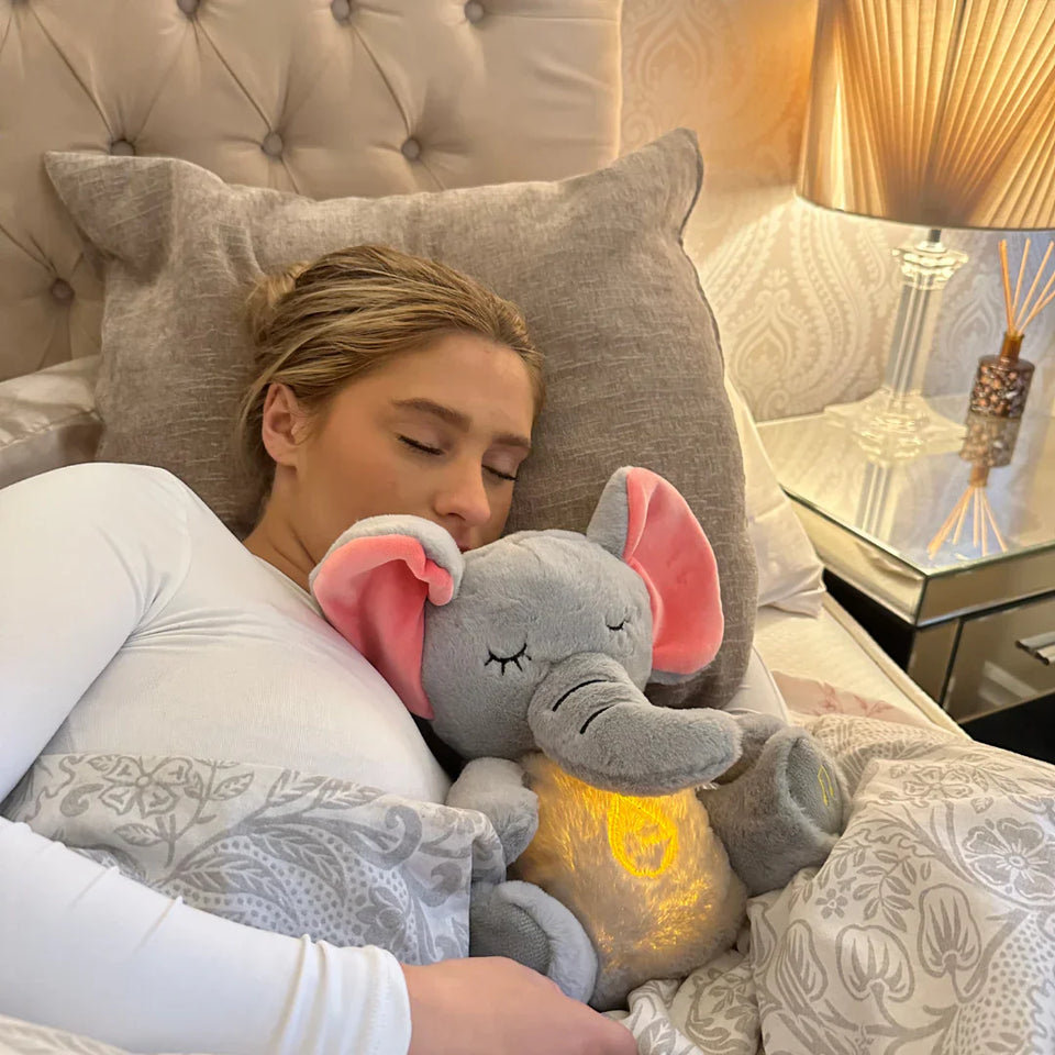 Breathing Relaxing Teddy Elephant with Calming Music, Lights