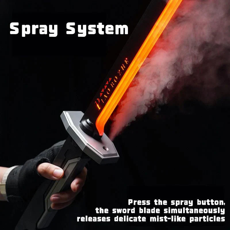 Anime Rainbow LED Lightsaber Katana Sword – Rechargeable Color-Changing Light & Sound