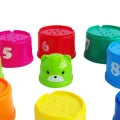 Colorful Stacking Cups with Numbers and Fruit Names with Picture