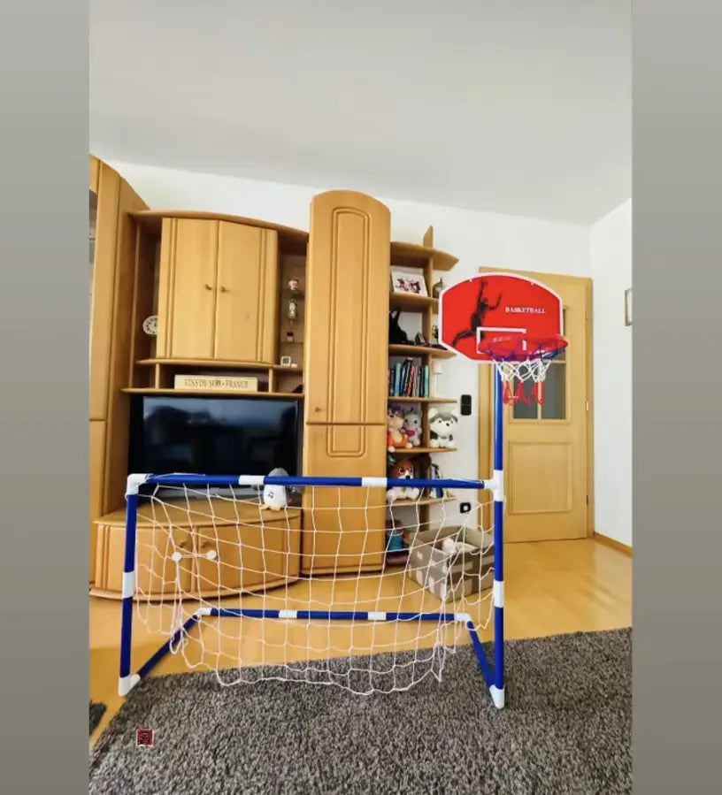 2 in 1 Children Sports Equipment Football Goal Basketball Stands for Kids Outdoor Toy