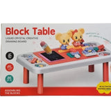 Portable Building Block Table 64 Pieces