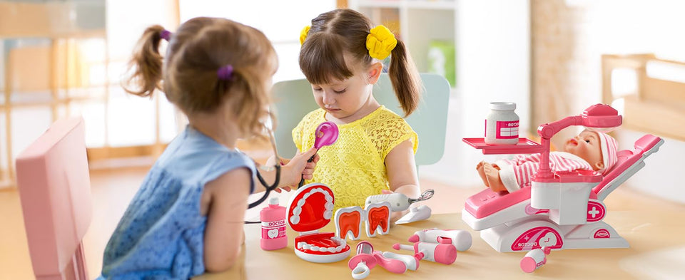 Pretend Dentist Playset for Kids – Doctor Kit with Medical Bag & Realistic Dental Tools for Toddlers Ages 3-5