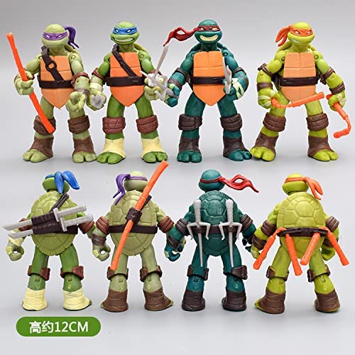 8 Pcs Ninja Turtles Figures Set