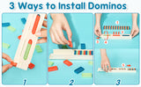 Domino Train with Building and Stacking Blocks Set
