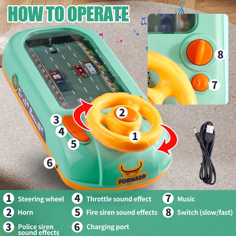 Interactive Kids Driving Steering Wheel Toy