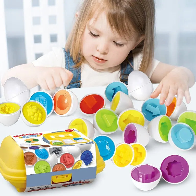 Shape and Colour Matching Eggs – Set of 12