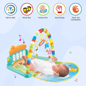 Baby Piano Keyboard Gym Mat & Fitness Rack