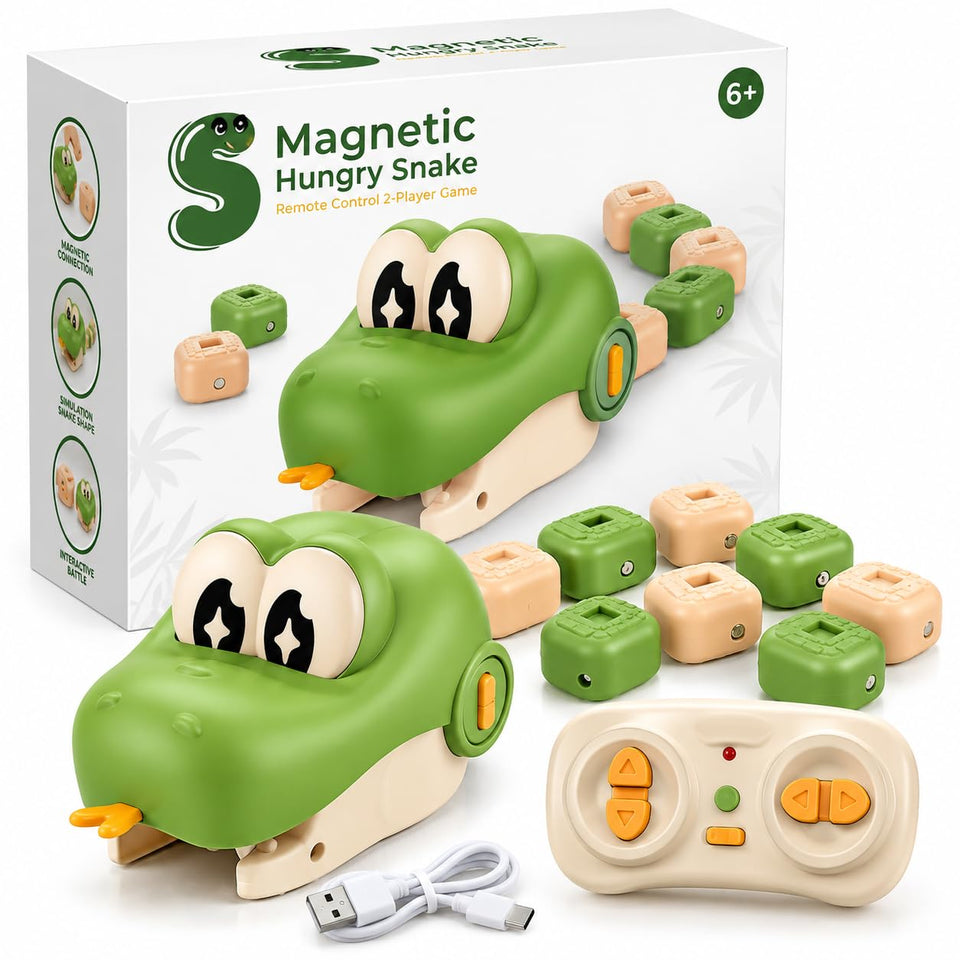 Magnetic Snake Game Toy Eating Itself with Sound & Light