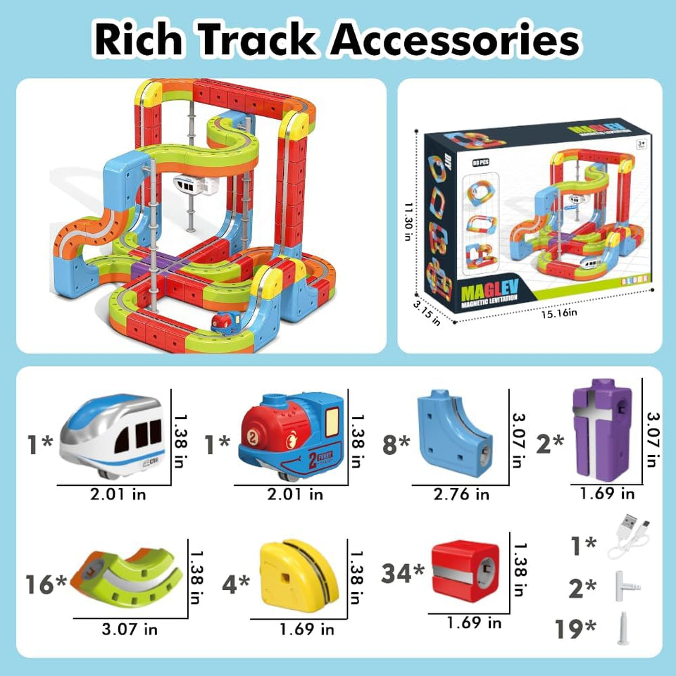 This Magnetic Train Truck Builder Set (70pcs)