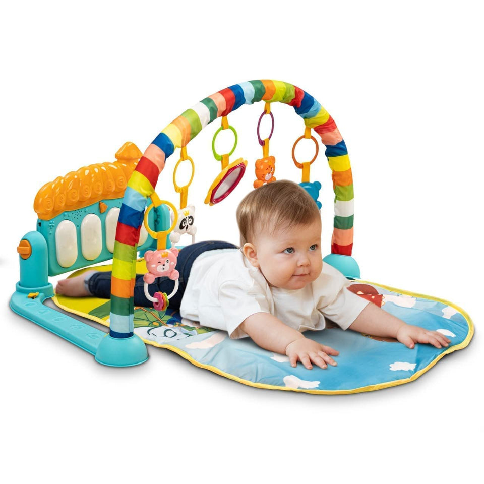 Baby Piano Keyboard Gym Mat & Fitness Rack