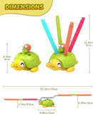 4 in 1 Turtle Water, Sprinkler Ring Toss, Baseball Game & Hurdle Play for Kids