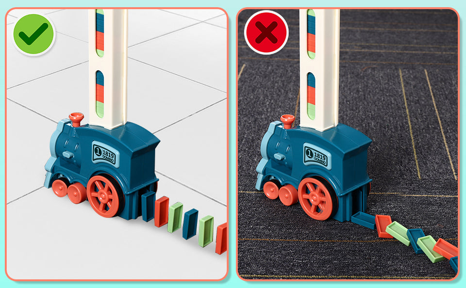 Domino Train with Building and Stacking Blocks Set