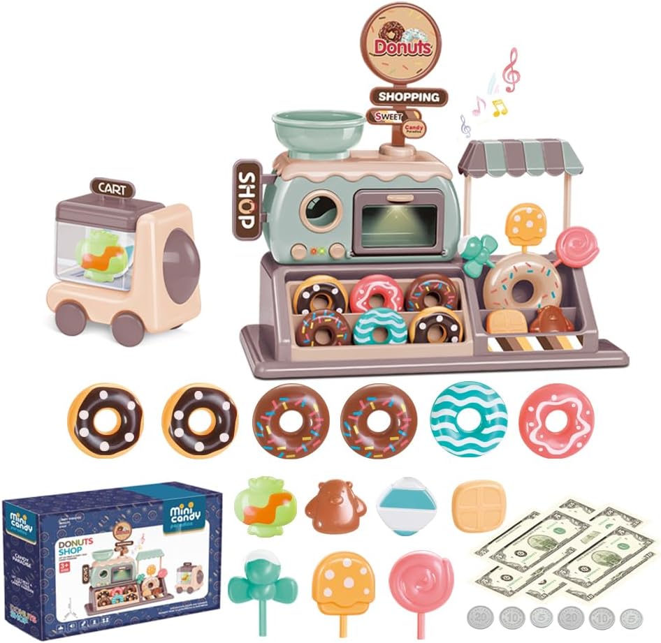 Pretend Play Donut Shop Playset with Lights and Music