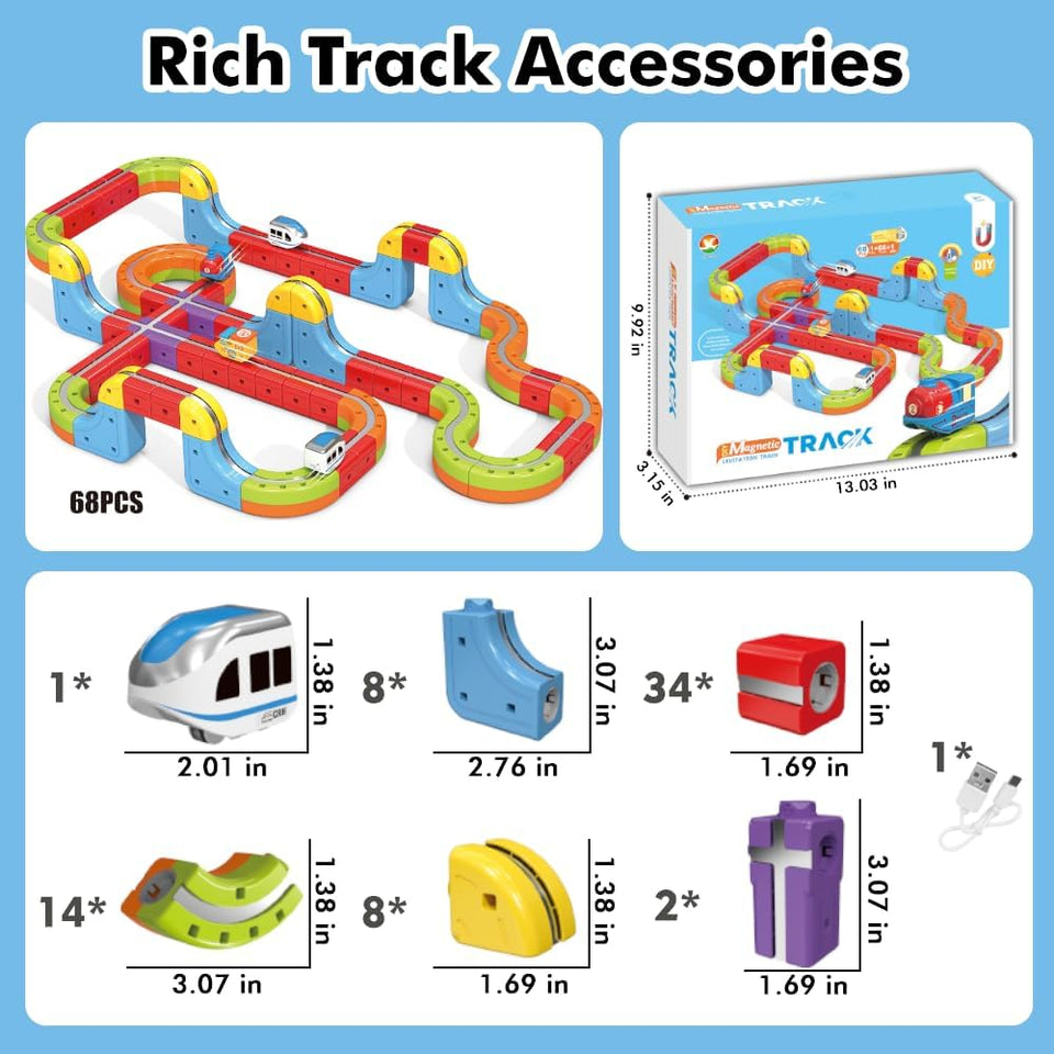 This Magnetic Train Truck Builder Set (70pcs)