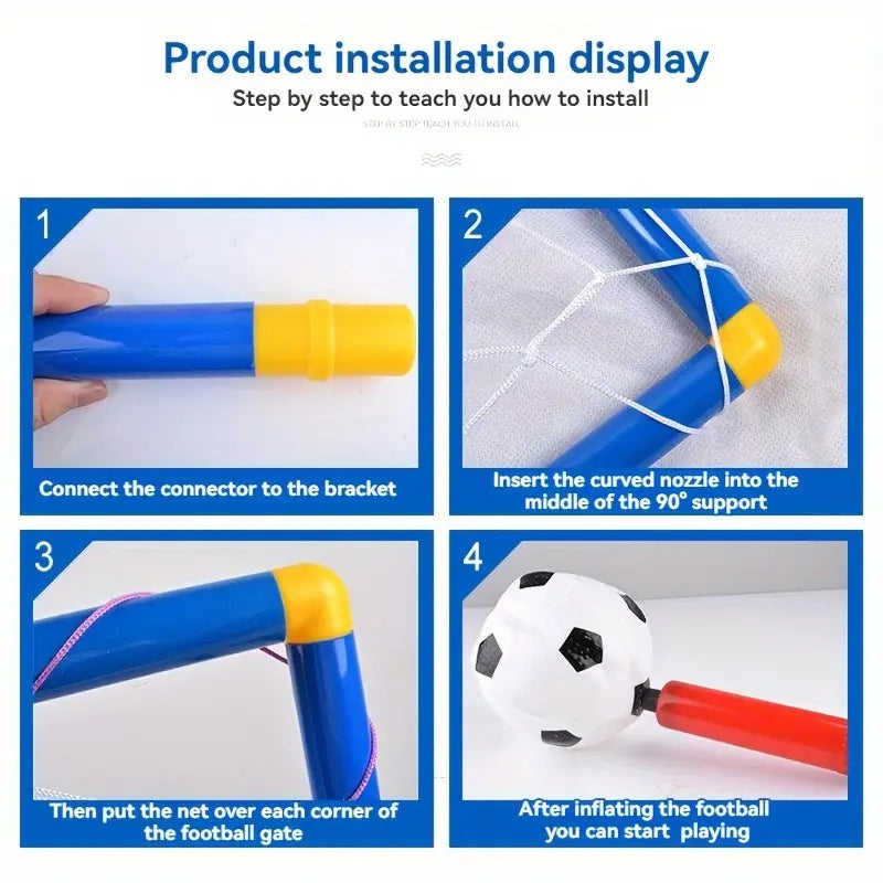 2 in 1 Children Sports Equipment Football Goal Basketball Stands for Kids Outdoor Toy