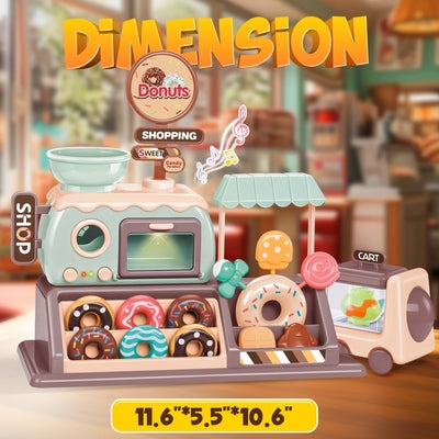 Pretend Play Donut Shop Playset with Lights and Music