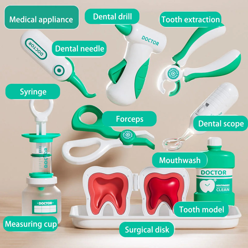 Pretend Dentist Playset for Kids – Doctor Kit with Medical Bag & Realistic Dental Tools for Toddlers Ages 3-5