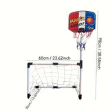 2 in 1 Children Sports Equipment Football Goal Basketball Stands for Kids Outdoor Toy