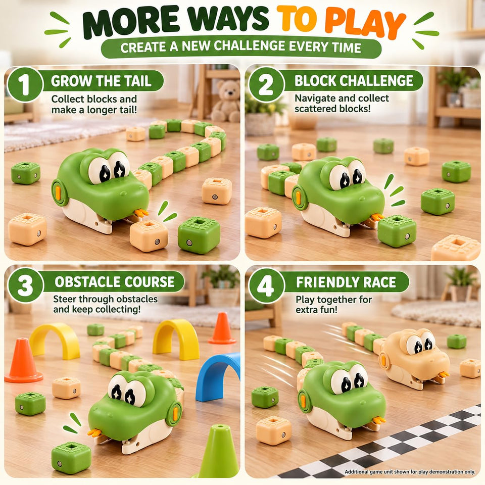 Magnetic Snake Game Toy Eating Itself with Sound & Light