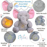 Breathing Relaxing Teddy Elephant with Calming Music, Lights