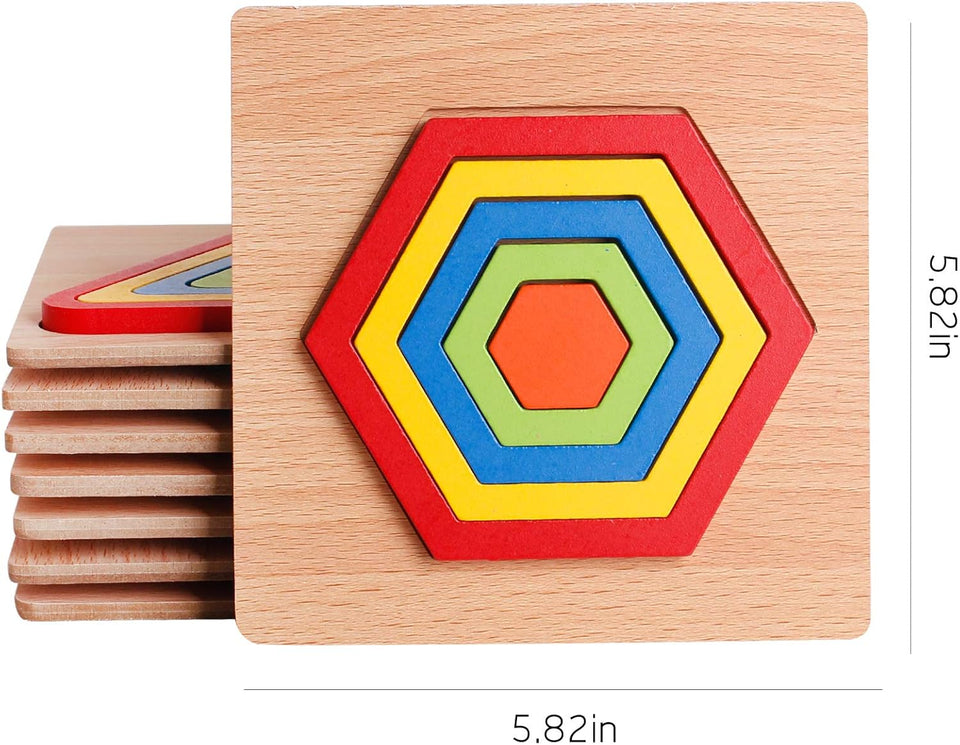 Wooden 3D Geometric Shape Puzzle (Any One)