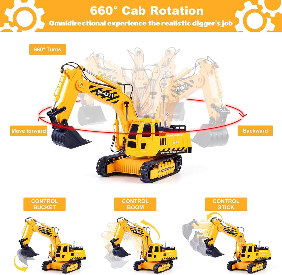 Remote Control Excavator Toy 🚧