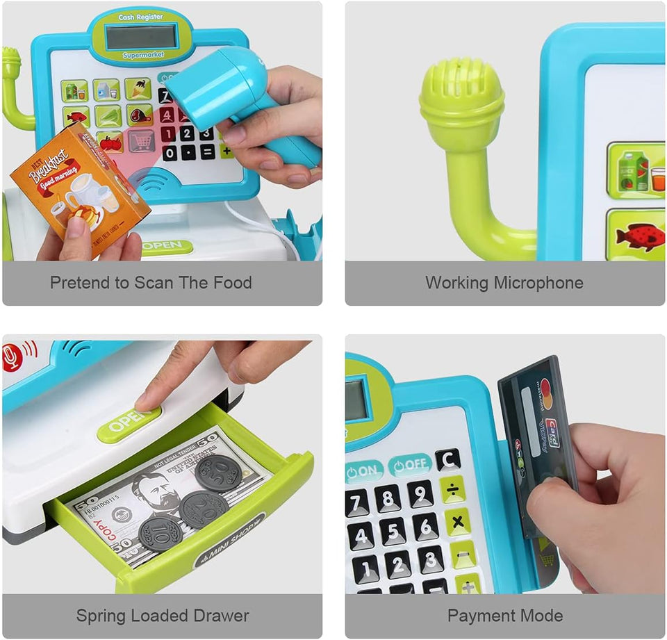 Pretend Play Calculator Cash Register Supermarket Toy