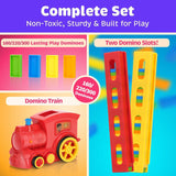 Domino Train with Building and Stacking Blocks Set