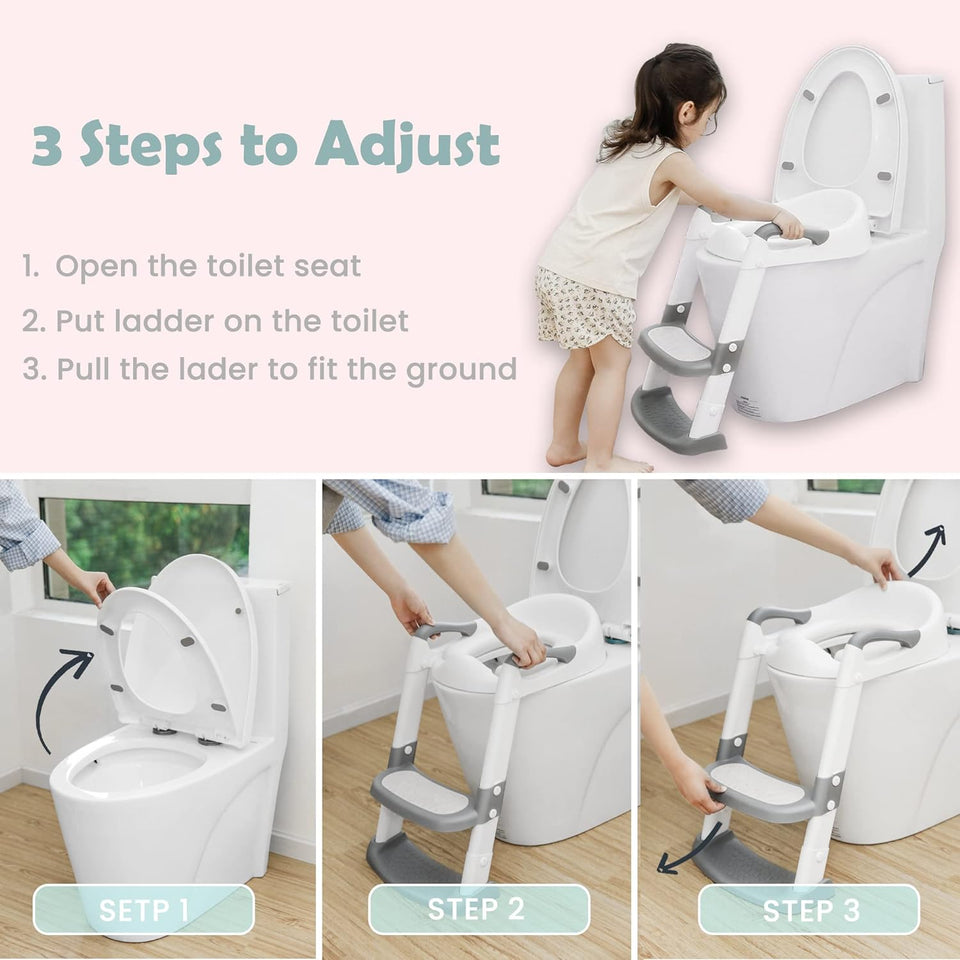 Toilet Potty Training Seat with Step Stool Ladder