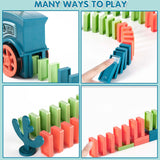 Domino Train with Building and Stacking Blocks Set