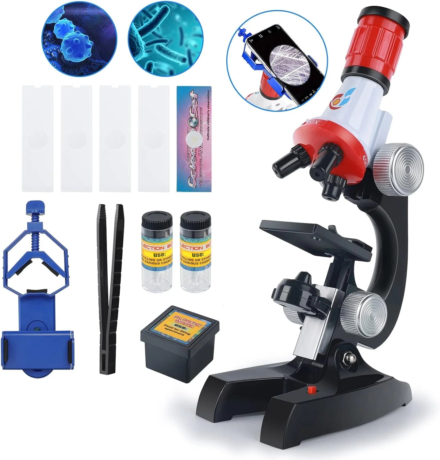 Buki Mini Sciences Toy Microscope For Kids - 10X Magnification Science Kit Ages 4-8
