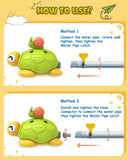 4 in 1 Turtle Water, Sprinkler Ring Toss, Baseball Game & Hurdle Play for Kids