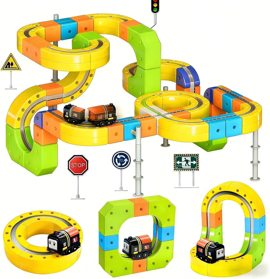 This Magnetic Train Truck Builder Set (48 Pcs)