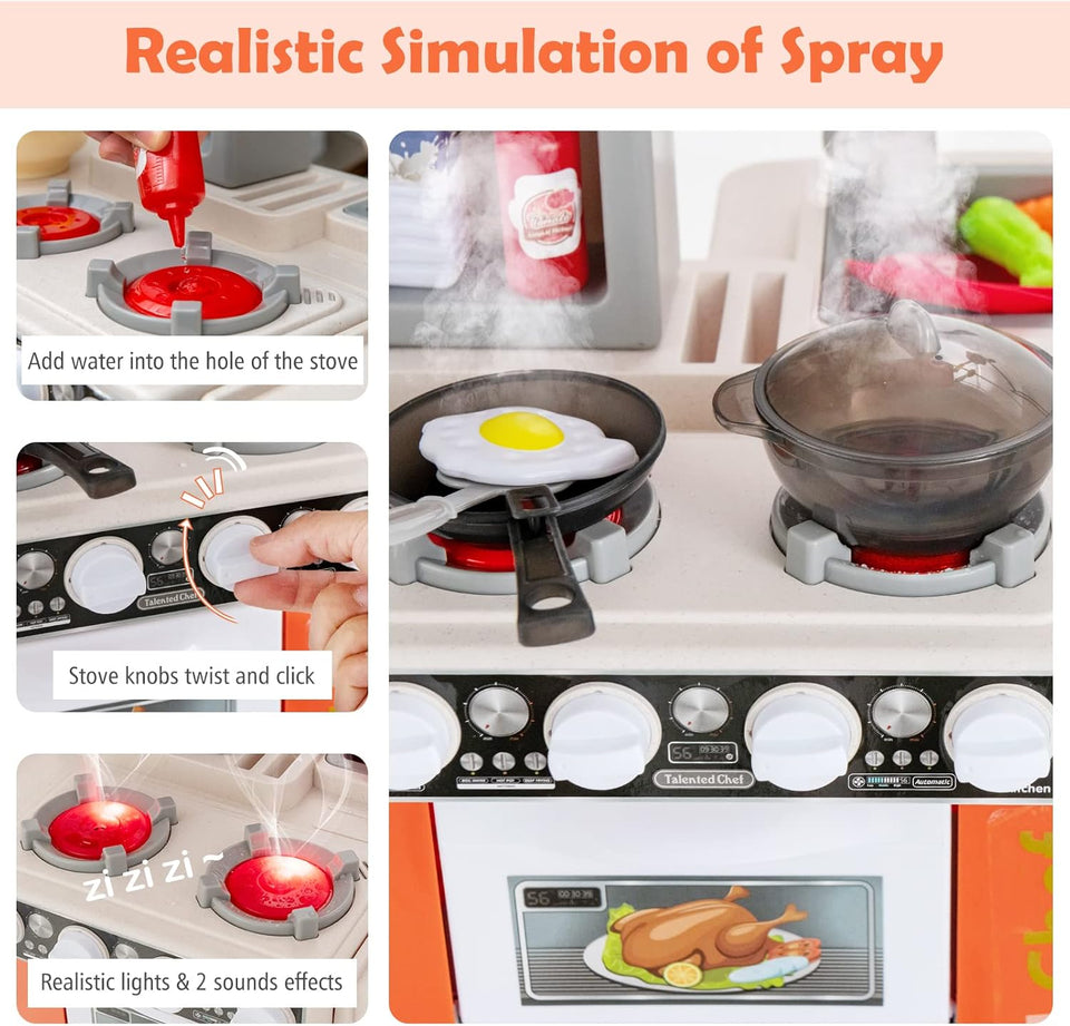 Realistic Kitchen PlaySet (67 Pieces)
