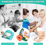 Realistic Pretend Play Doctor Kit with Toy Stethoscope and Medical Tools