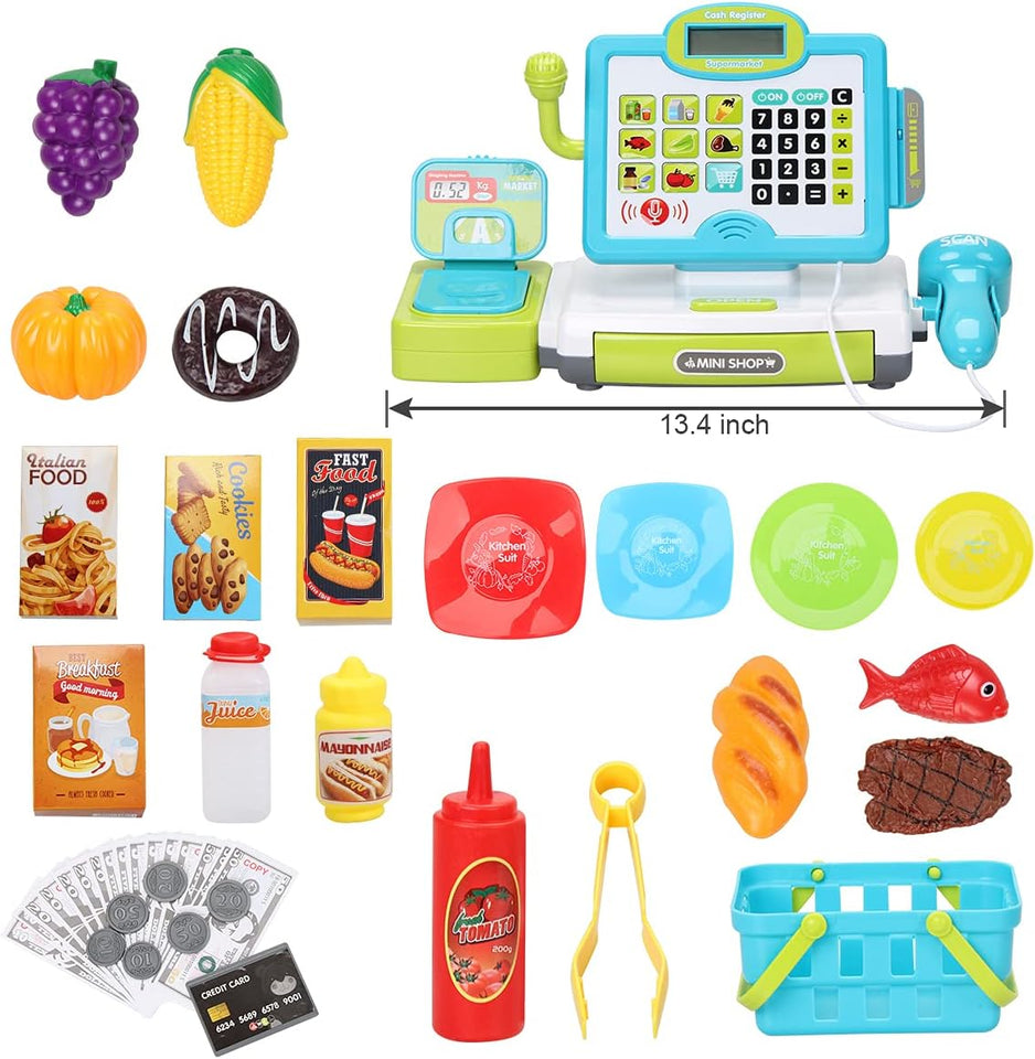 Pretend Play Calculator Cash Register Supermarket Toy