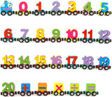 Wooden Magnetic Vehicle Number Train
