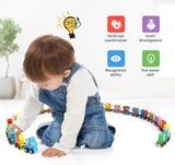 Wooden Magnetic Vehicle Number Train