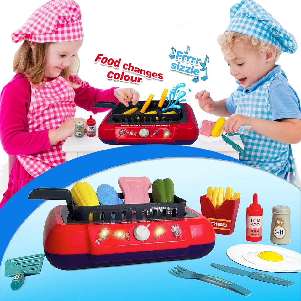 DIY Magic Food Cooking Set – Color-Changing, Bubble-Grill Fun!