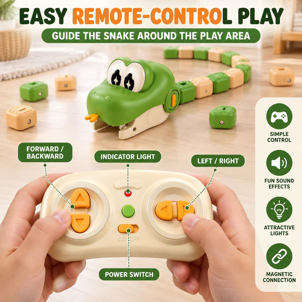Magnetic Snake Game Toy Eating Itself with Sound & Light