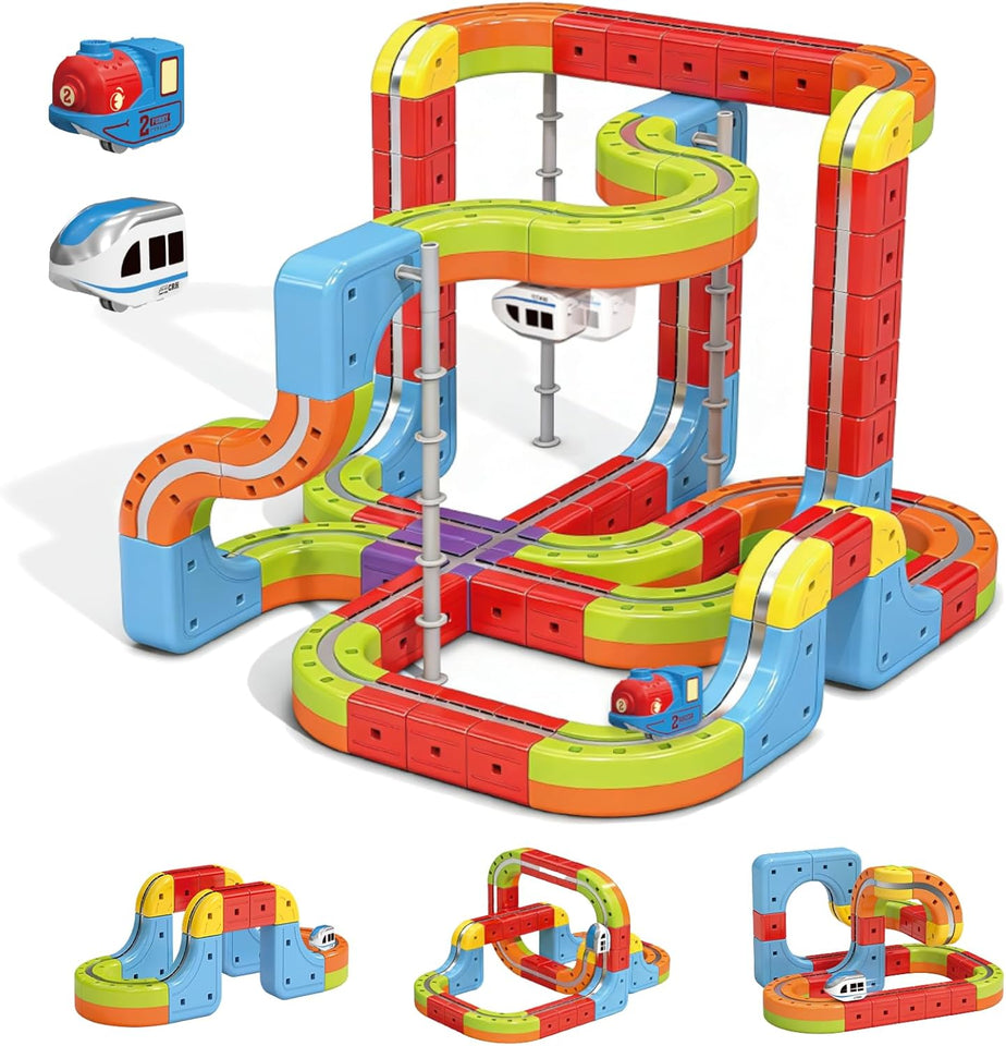 This Magnetic Train Truck Builder Set (48 Pcs)