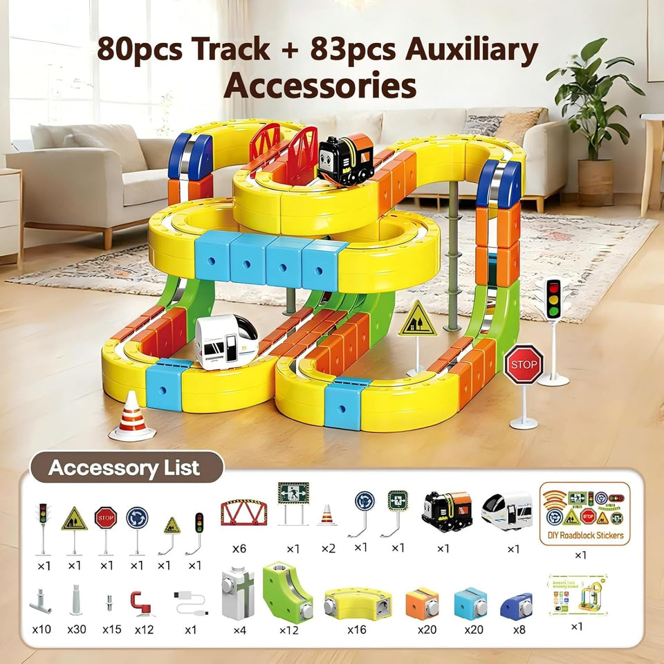 This Magnetic Train Truck Builder Set (70pcs)
