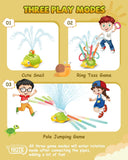 4 in 1 Turtle Water, Sprinkler Ring Toss, Baseball Game & Hurdle Play for Kids
