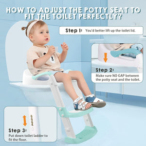 Toilet Potty Training Seat with Step Stool Ladder